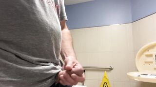 Public restroom masturbation at the grocery store