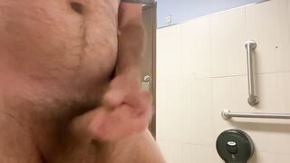 Public restroom masturbation at the grocery store