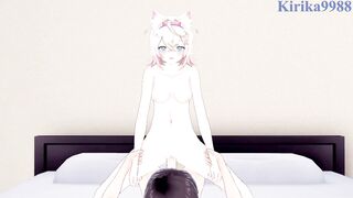 Mococo Abyssgard and I have intense sex in the bedroom. - Hololive VTuber Hentai