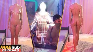 FAKEHUB FULL SCENE - Tech Bro renders his own AI Sex bot but things go a bit wrong