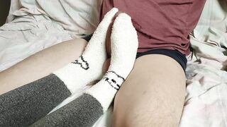 my Socks get his Big CUM load