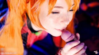 Sloppy Blowjob and Pussy Creampie. Evangelion Asuka Langley - MollyRedWolf