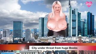 Jessy Bunny - Bimbo Girl Grows into Gigantness & demolates City