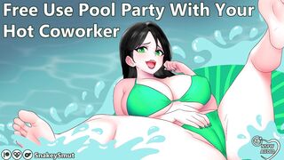 Free Use Pool Party With Your Hot Co-Worker [Audio Porn] [Begging For Your Cock]