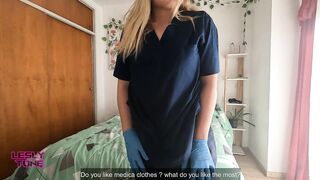 doctor at home will treat you very well with their latex gloves ASMR POV ROLEPLAY