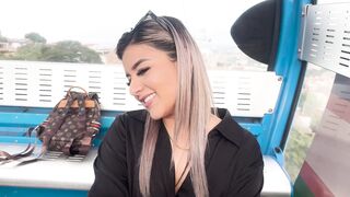 Outdoor Blowjob & Ride to my Stepbrother's Best Friend while riding the cable car in my city!