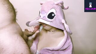 Stepsister doing Blowjob in cute blanket by PijamaDoll