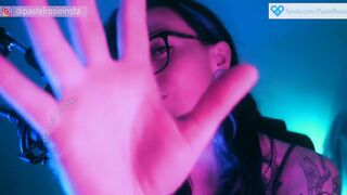 SFW ASMR Soothing Tracing - PASTEL ROSIE Triggering Mouth Sounds - Geeky Fansly Egirl SoftRosieASMR