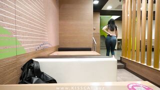 Why step son in public toilet with step mom? ❤︎ Stepmommy get risky cum in coffee ⚡︎⚡︎⚡︎