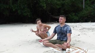 Meditation on the beach ended with a blowjob