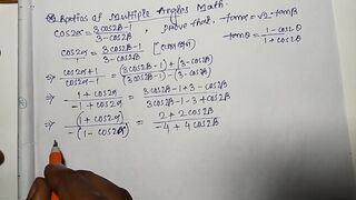 Ratios of Multiple Angles Math Part 9