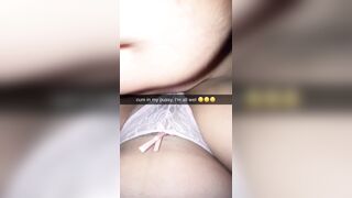 Gf gets caught playing with guy on snapchat an gets fucked by daddy