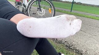 Dirty White Socks In A Park