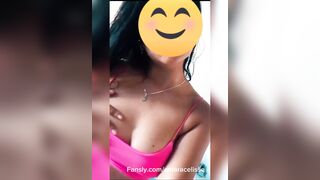 Latina with big tits plays while warming up full video in the link