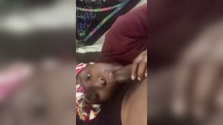 Ebony slut loves to put dick in her mouth