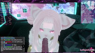 Horny Cat Girl Kira's Sloppy VR Blowjob Compilation