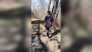 Public flashing in the forest!