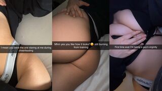 Cheerleader wants to fuck virgin classmate in school