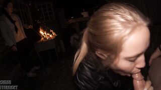 Homeless Girls Blow Me Near the Fire on a Cold Night