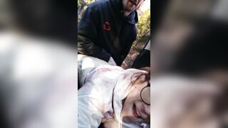 RISKY OUTDOOR CAR SEX W/ HOT SEXY COLLEGE BLONDE DOGGYSTYLE, ROUGH SEX