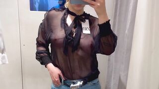 Transparent Blouse Try On Haul See Through Black Blouse