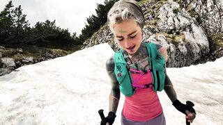 Outdoor Mountain Fuck experience with hot Blowjob and Hardcore Sex and a Cumshot