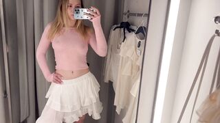 transparent tops try on haul at the mall see through clothes