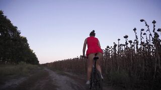 Hot Bicycle Ride Upskirt Ass Worship