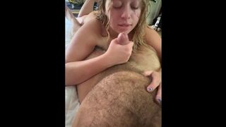 College Step Daughter Couldn’t Wait to get Home for a Taste - College Blowjob from Ms Ella