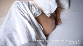 Step Son trick Step Mom pretending his Dad MILF wakes up to his hard dick