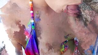 All in one cum shower with Cum Slut Lilly