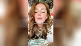 Cute 18yo brunette playing with a big juicy cock on Tiktok Live