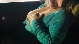 Wife playing with her nipples in the car with people watching ????