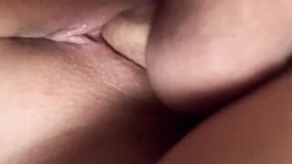 Faespanties closeup pussy pounding and creampie