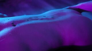 WAX PLAY BDSM - She's naked and covered in Wax