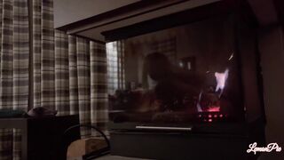 Hot sex by the fireplace with the SEXY HOTEL MAID