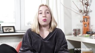 Ersties - Sexy Barcelona Blonde Fingers Her Wet & Hairy Pussy