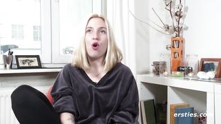 Ersties - Sexy Barcelona Blonde Fingers Her Wet & Hairy Pussy