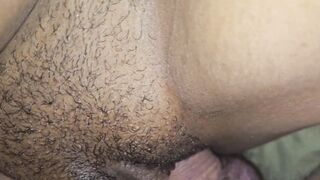 Close Up: Missionary Large White Cock in Fine Young Black Pussy