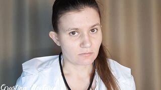 Toxic Russian doctor tried to dominate during the medical examination, but fucked her in a mouth