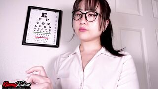 Eye Exam from Asian Doctor Tricks You -ASMR Handjob- KImmy Kalani