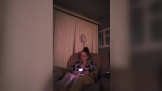 Gamer Girl Playing Video Games In Her Black Bra and Panties (Video 2)