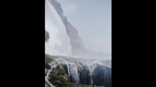 Hot sex at the waterfall