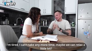 English tutor doesn't mind being fucked!