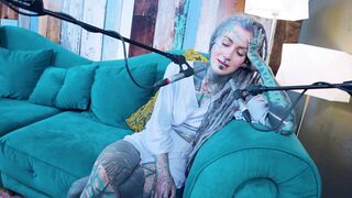 Tattoo Model Pornstar Anuskatzz talks about jelousy ASMR Youtube channel: ASMRkatz SFW inked hippie